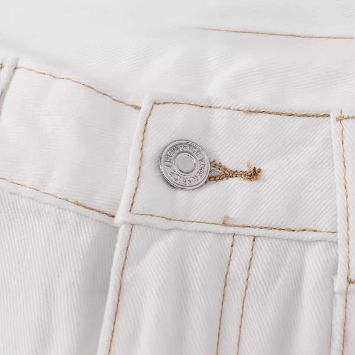 Women's Fashionable High Waist Curl-leg Jeans