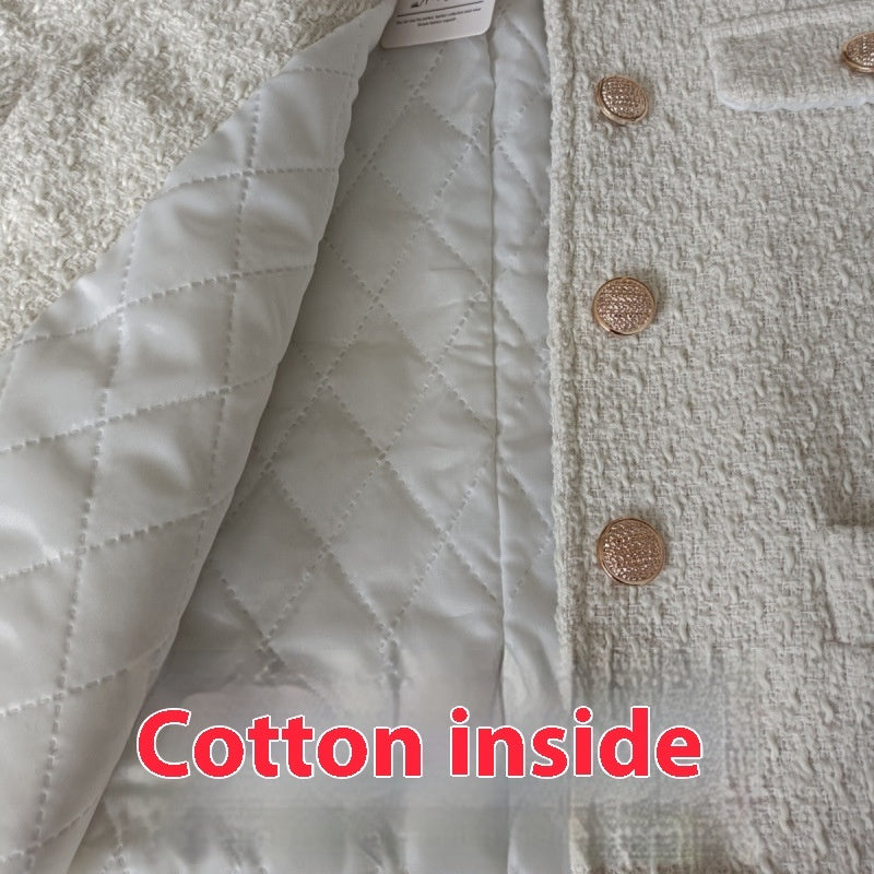 Korean Style Temperament Thickening Coarse Flower Short Fashionable Jacket