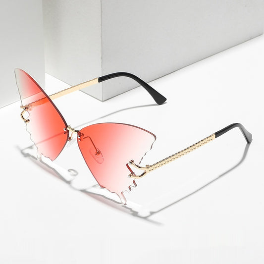 New Butterfly Sunglasses Female Fashion Large Rim Gradient Color Sunglasses